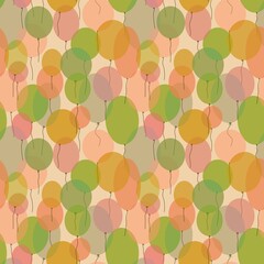 Birthday seamless cartoon balloons pattern for kids and gifts and cards and textiles and packaging and wrapping paper