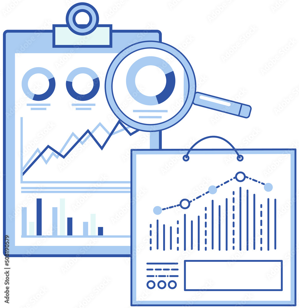 Poster infographic chart vector template. annual statistics curve graph design. market data diagrams. graph