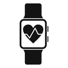 Medical smartwatch icon simple vector. Online patient