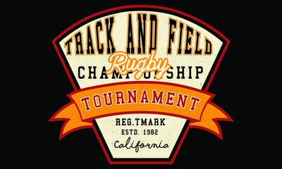 Track & field  Athletic Department  Championship College Artwork for your tee shirt	