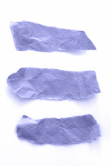 Recycled paper craft stick on white background. violet toned. Very peri