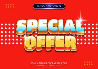 Special offer text effect. template and bold font concept. used for brand label and promotion tag