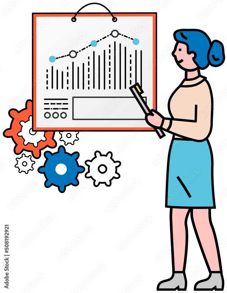 Poster infographic chart vector template. annual statistics curve graph design. market data diagrams. graph