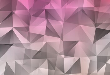 Light Pink, Yellow vector shining triangular layout.