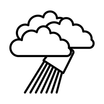 black clouds raining outline clip art preview