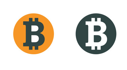 Two bitcoin icon vector design 