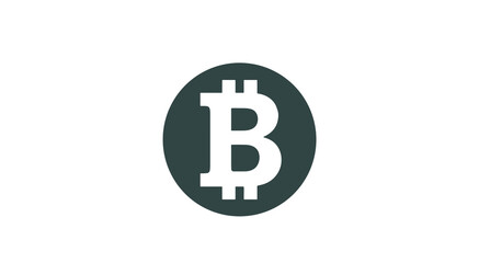 Bitcoin Vector icon design with white background, BTC Icon design