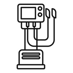 Medical device icon outline vector. Patient machine