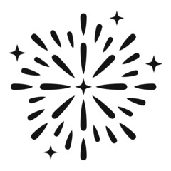 Circle firework icon simple vector. Carnival party