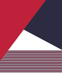 red and white stripes geometric design print