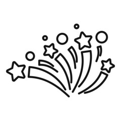 Firework icon outline vector. Carnival event