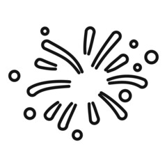 Fototapeta premium Firework event icon outline vector. Carnival party
