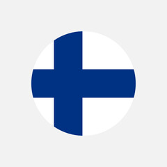 Obraz premium Country Finland. Finland flag. Vector illustration.