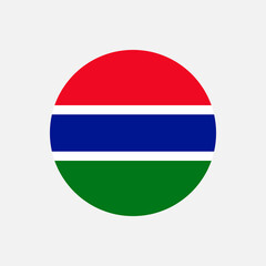Country Gambia. Gambia flag. Vector illustration.