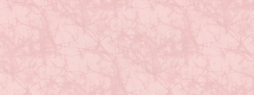 Pastel pink batik fabric texture. Abstract pattern. Panoramic background. Shibori tie dye. 