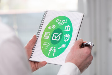 Validation concept on a notepad