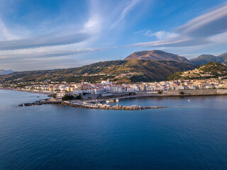Fototapeta na wymiar Aerial view of the town of Diamante, Cosenza, Calabria, Italy