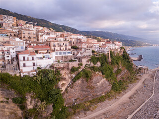 Fototapeta na wymiar Aerial view of Pizzo Calabro, Vibo Valentia, Calabria, Italy