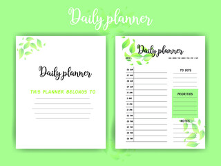 KDP Interior Design - Daily Planner Interior  - Printable Low-Content Books, Organizer, Planner, Notebook, Diary
