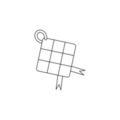 Ketupat, donate, icon on white background