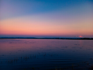 sunset background over the ocean