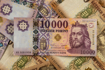 Hungarian forint banknotes.