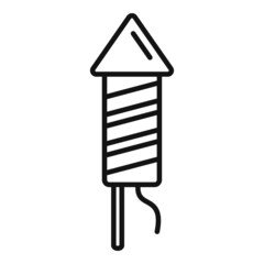 Event rocket icon outline vector. Time manager