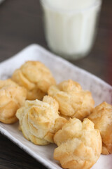 Choxcream on white plate