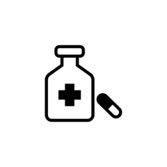 Drug Icon Isolated on White Artboard