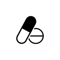 Drug Icon Isolated on White Artboard