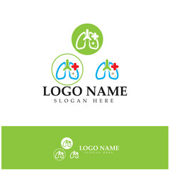 lung health and care logo template,emblem,design concept,creative symbol,icon,vector illustration.
