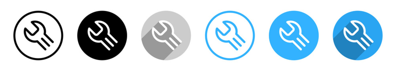 Reparatur Service Schraubenschlüssel Vektor Icons