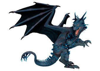 Naklejka premium 3D Rendering Fairy Tale Dragon on White