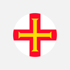 Country Guernsey. Guernsey flag. Vector illustration.