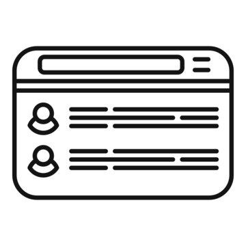 recommend clip art: Web chat icon outline vector. Forum online