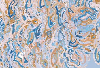 Light Blue, Yellow vector layout with curved lines.