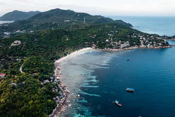 Obraz premium Koh Tao in Thailand,Evening tropical island scenery