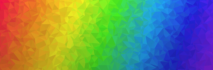 Fototapeta na wymiar Low Poly Polygon Hintergrund in bunten Regenbogen Farben
