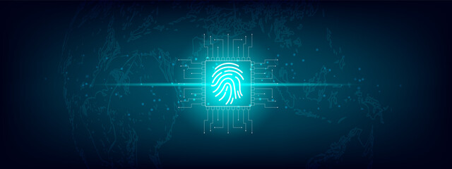 Fingerprint scan concept for secure access and unlock design.