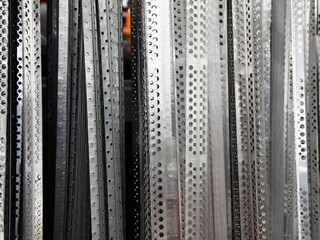Perforated plastering rebars metal angle stripes