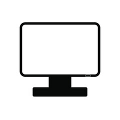 computer monitor icon. simple flat icon.