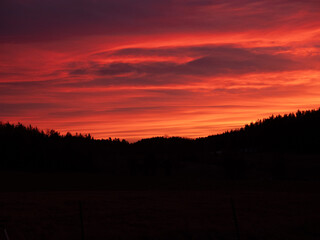 Fototapeta na wymiar sunset Red sky