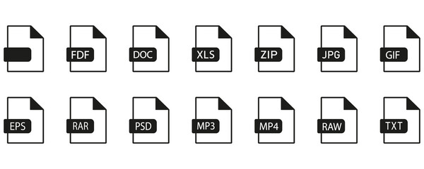 Image file format icon. File icons. For fascist websites. Vector illustration eps10