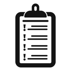 Work clipboard icon simple vector. Business solution