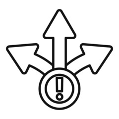 Solution direction icon outline vector. Creative business