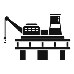 Petroleum rig icon simple vector. Oil sea