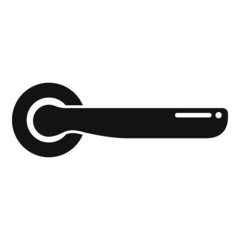 Door handle icon simple vector. Lock knob