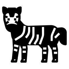 Obraz premium zeebra glyph icon
