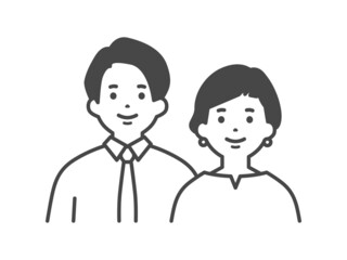 会社員の男女　Company men and women