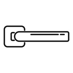 Knocker door handle icon outline vector. Knob lock